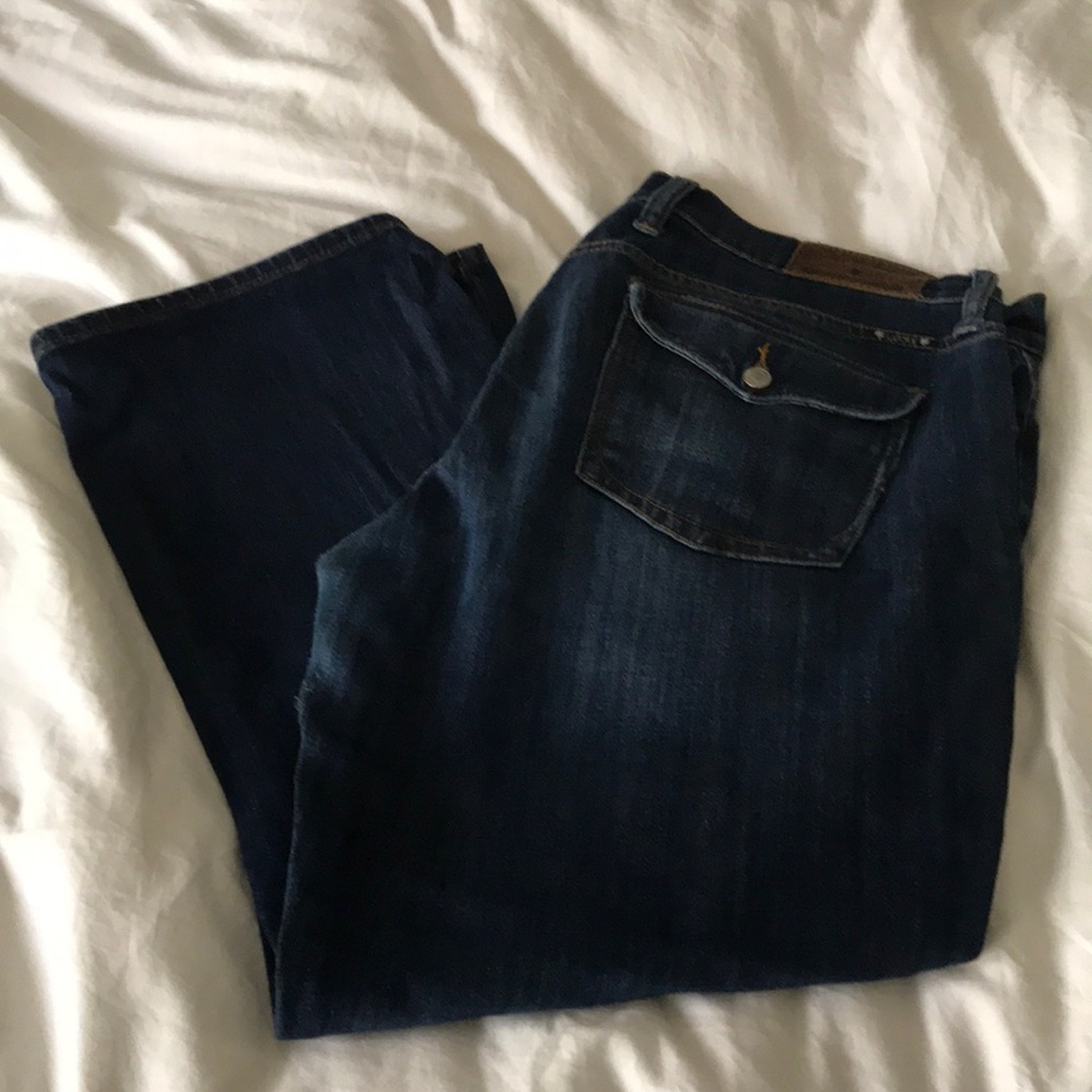 Lucky jeans sweet n crop size 12/31 dark jean crop